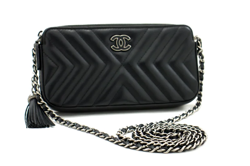 Chanel Limited Edition Handbag for CollectorsCHANEL 2019 Lambskin Wallet On Chain WOC Double Zip Chain Bag SV i24