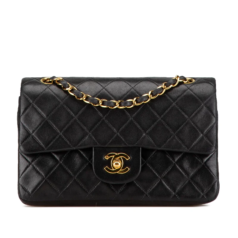 Chanel Vintage Inspired Handbag for Retro LoversBlack Chanel Small Classic Lambskin Double Flap Shoulder Bag