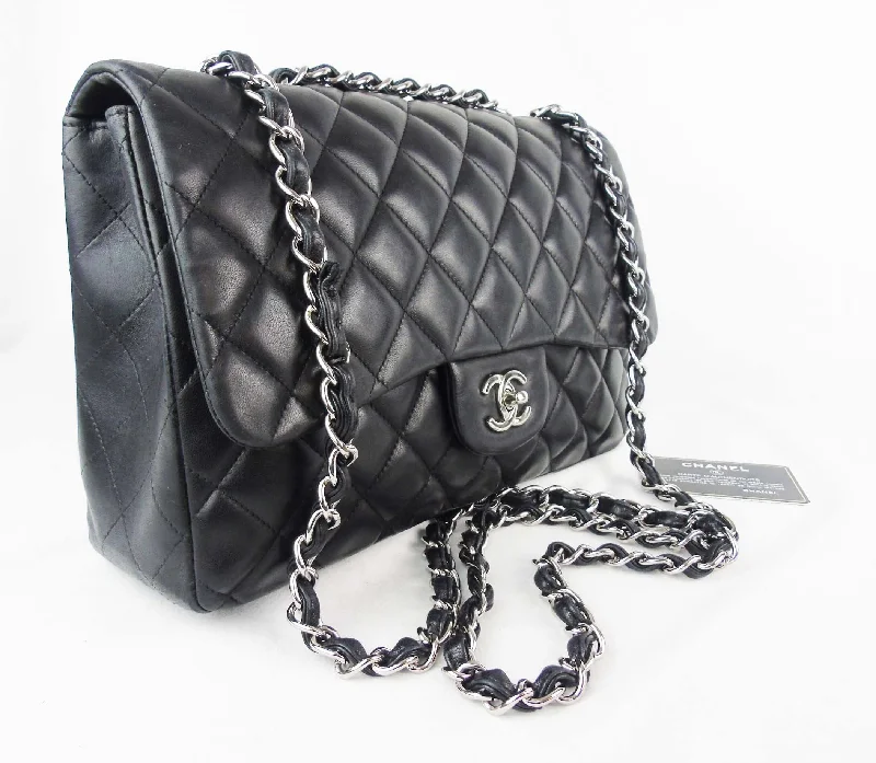 Chanel Small Crossbody Bag for TravelCHANEL black leather jumbo flap bag SHW