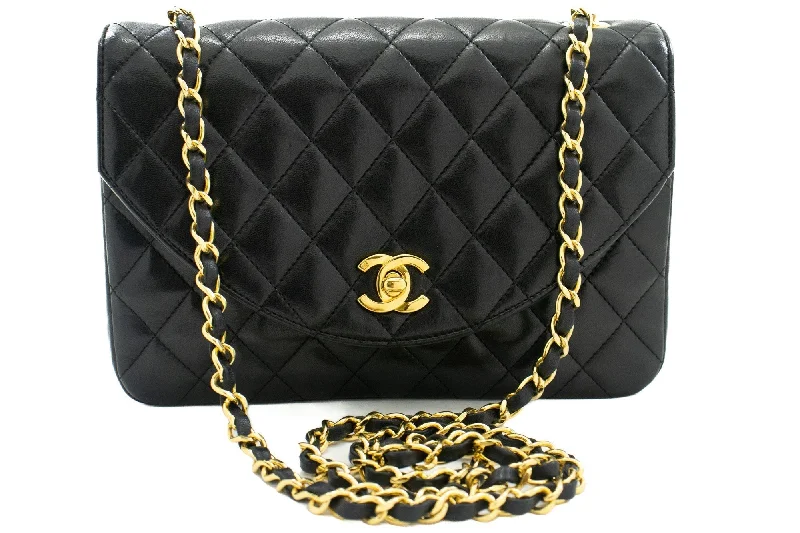 Chanel New Arrival Handbag with Gold HardwareCHANEL Half Moon Chain Shoulder Bag Crossbody Black Quilted Flap k22