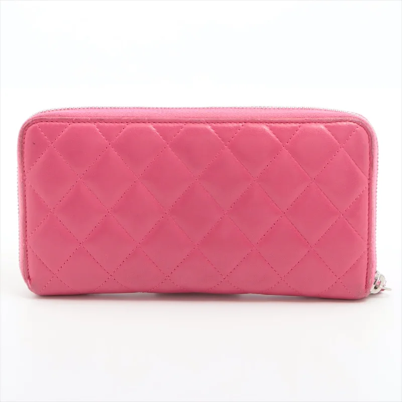 Chanel Limited Edition Handbag for CollectorsChanel Matelasse Ram Leather Zippy Long Wallet Pink