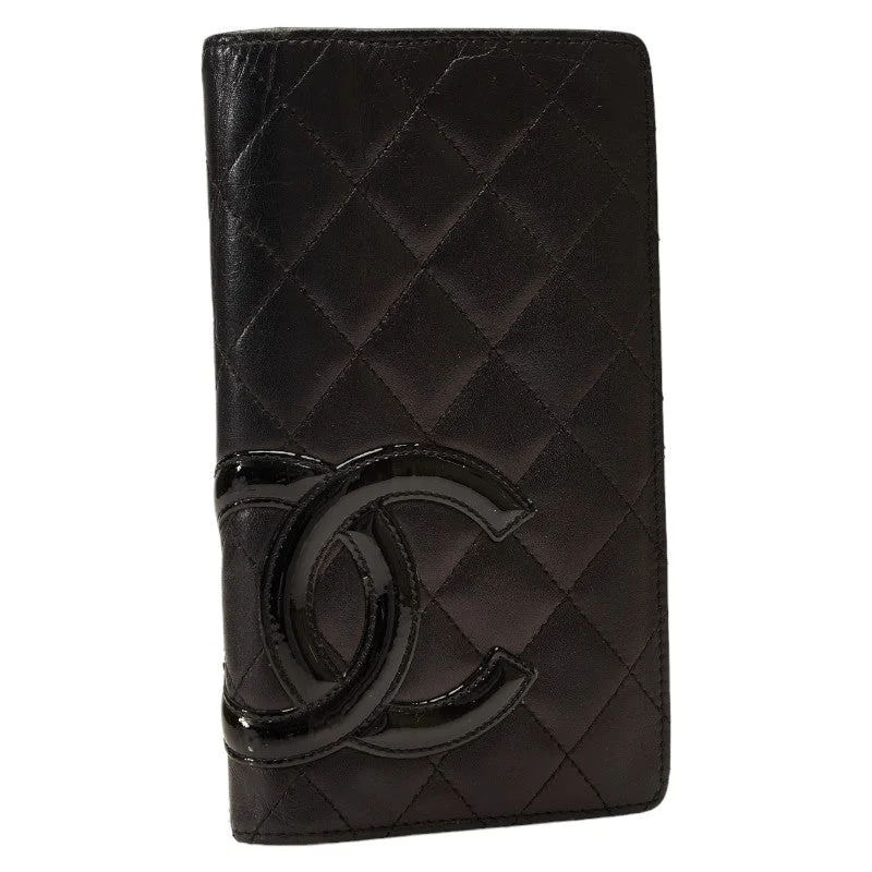 Chanel Small Crossbody Bag for TravelChanel Cambon Quilted Leather Bifold Wallet Leather Long Wallet in Good condition