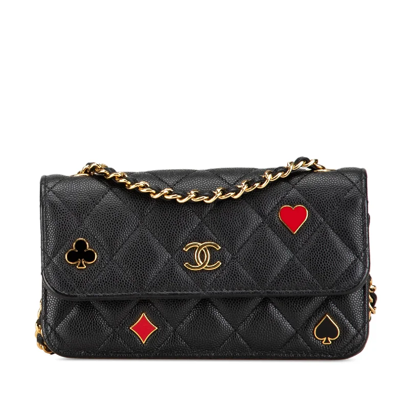 Chanel Medium Tote Bag for Office LadiesBlack Chanel Quilted Caviar Coco Casino Phone Holder on Chain Crossbody Bag