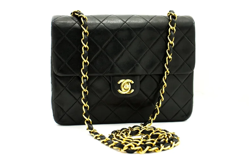 Chanel All - Match Handbag for Versatile StylingCHANEL Mini Square Small Chain Shoulder Bag Crossbody Black Quilt f77