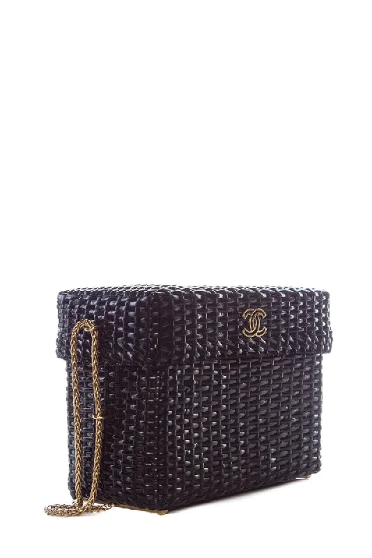 Chanel Classic Flap Bag for Evening PartyChanel Black Wicker Basket Bag Cross-Body