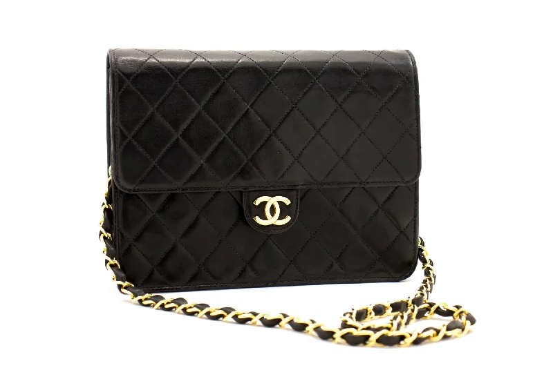 Chanel Colorful Handbag for Spring OutfitsCHANEL Small Chain Shoulder Bag Clutch Black Quilted Flap Lambskin d22