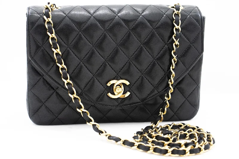 Chanel Lightweight Handbag for Daily ErrandsCHANEL Half Moon Chain Shoulder Bag Crossbody Black Quilted Flap j18