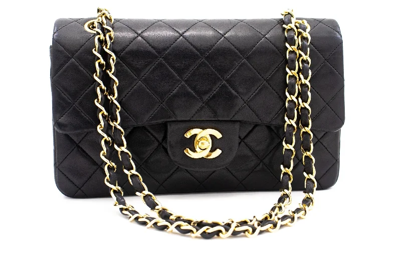 Chanel Lightweight Handbag for Daily ErrandsCHANEL Classic Double Flap 9" Chain Shoulder Bag Black Lambskin k65