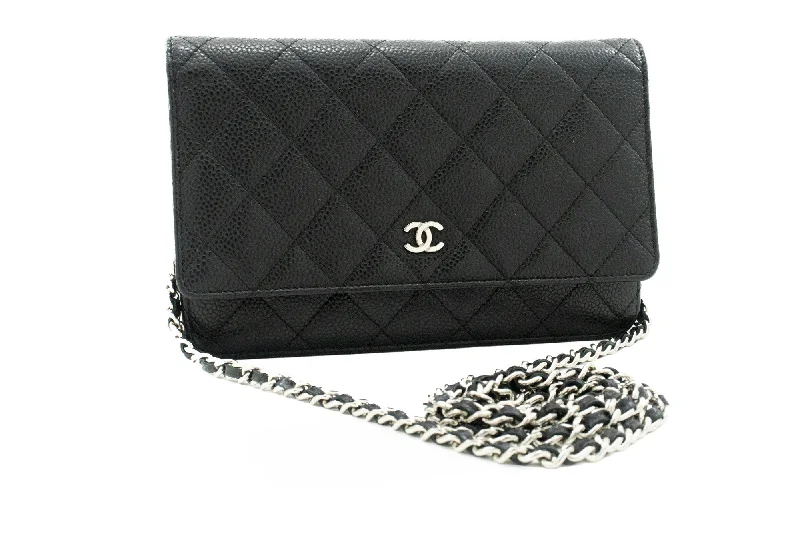 Chanel Classic Flap Bag for Evening PartyCHANEL Caviar Wallet On Chain WOC Black Shoulder Bag Crossbody k38