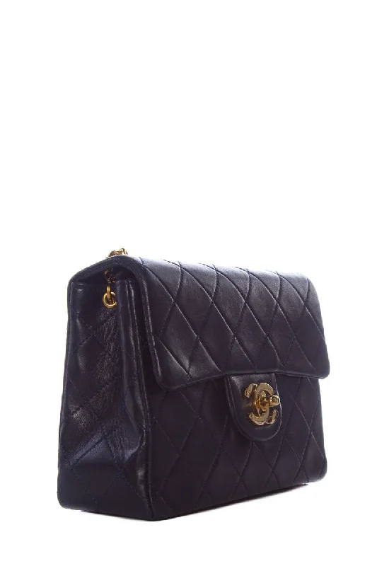 Chanel Medium Tote Bag for Office LadiesChanel Navy Lambskin Quilted MIni Flap GHW  Handbag