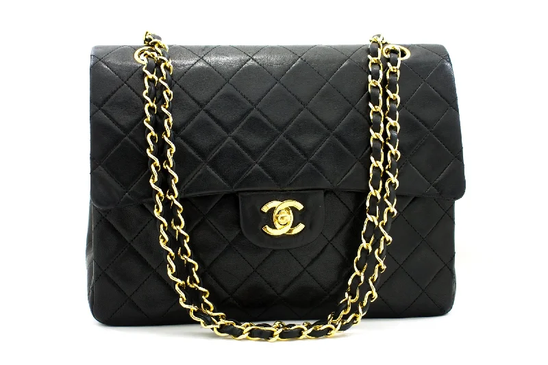 Chanel Black Handbag for Business MeetingsCHANEL 2.55 Double Flap Square Chain Shoulder Bag Black Lambskin i14