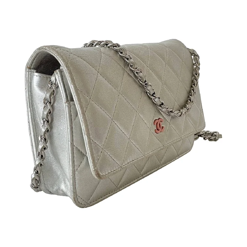 Chanel All - Match Handbag for Versatile StylingChanel Metallic Wallet on Chain