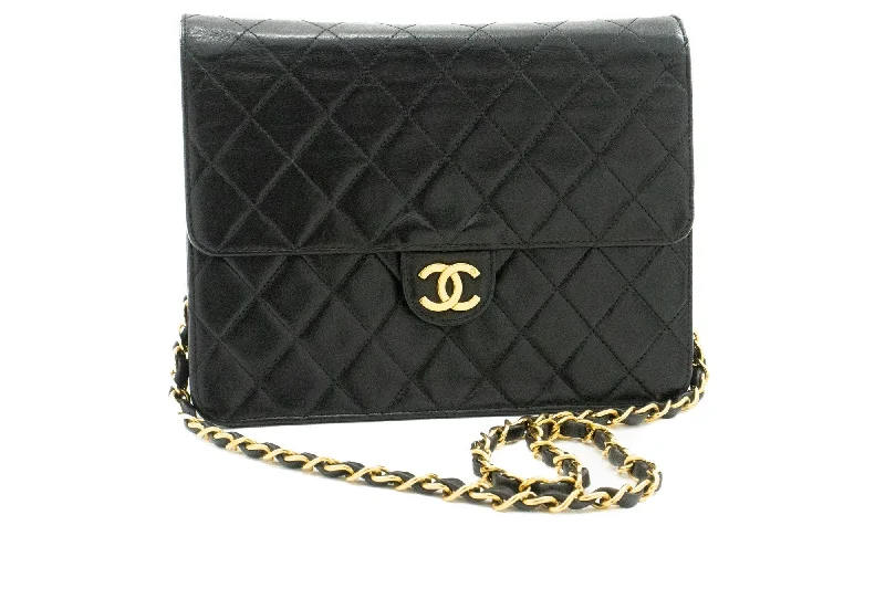 Chanel Black Handbag for Business MeetingsCHANEL Small Chain Shoulder Bag Clutch Black Quilted Flap Lambskin j60