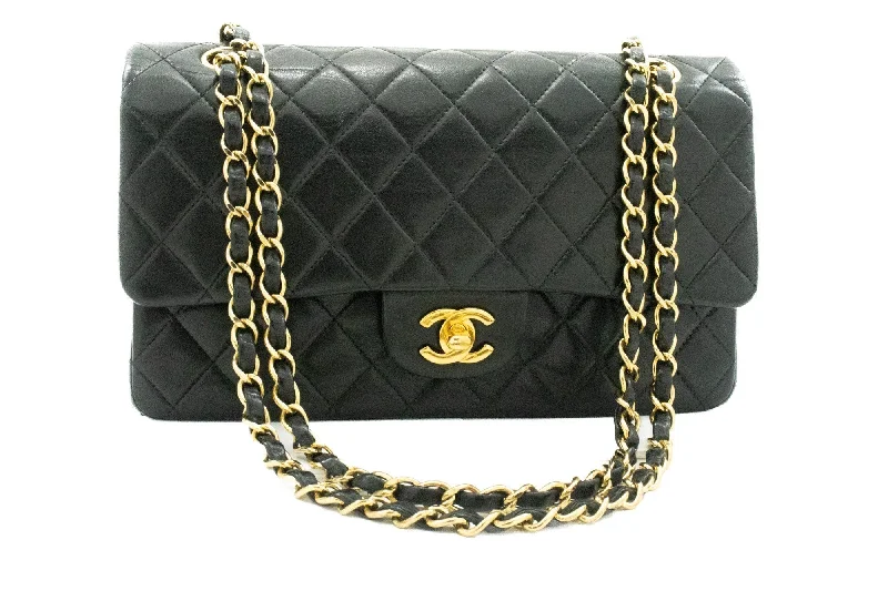 Chanel New Arrival Handbag with Gold HardwareCHANEL Classic Double Flap Medium Chain Shoulder Bag Black Lamb k61