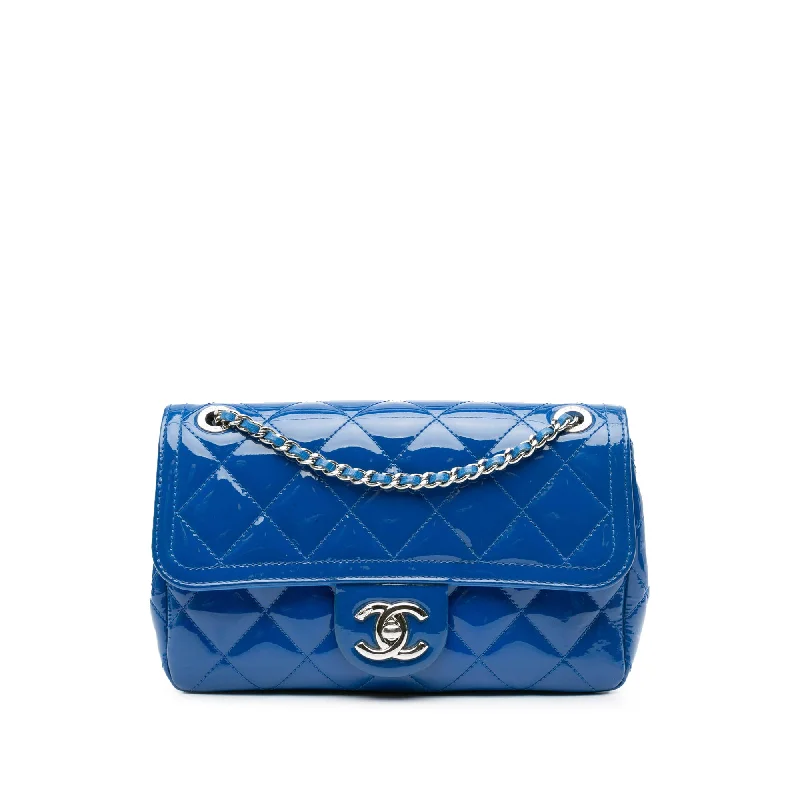 Chanel Small Crossbody Bag for TravelBlue Chanel Small Patent Coco Shine Flap Crossbody Bag