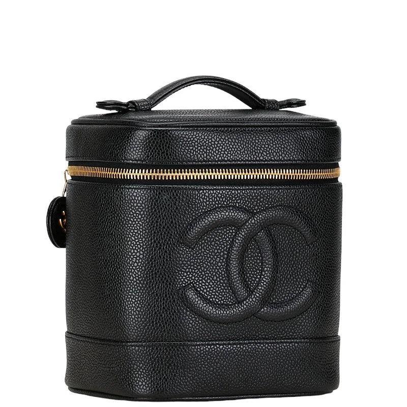 Chanel Lightweight Handbag for Daily ErrandsChanel CC Caviar Vertical Vanity Case Leather Vanity Bag in Good condition