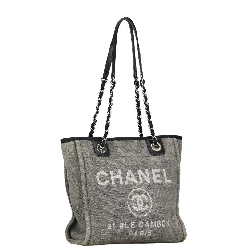 Chanel Handbag with Adjustable Strap for ComfortChanel Deauville Large Tote Bag  Canvas Tote Bag in Good condition