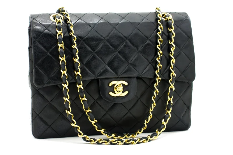 Chanel Designer Handbag with Unique DesignCHANEL 2.55 Double Flap Square Chain Shoulder Bag Black Lambskin h72