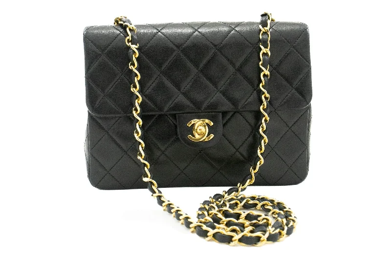 Chanel Vintage Inspired Handbag for Retro LoversCHANEL Mini Square Small Chain Shoulder Bag Crossbody Black Quilt k44