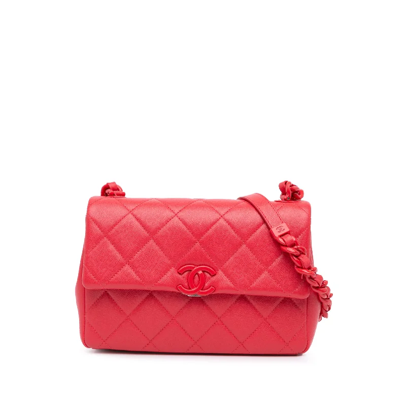 Chanel Quilted Leather Shoulder Bag for FashionistasPink Chanel Medium Caviar My Everything Flap Crossbody Bag