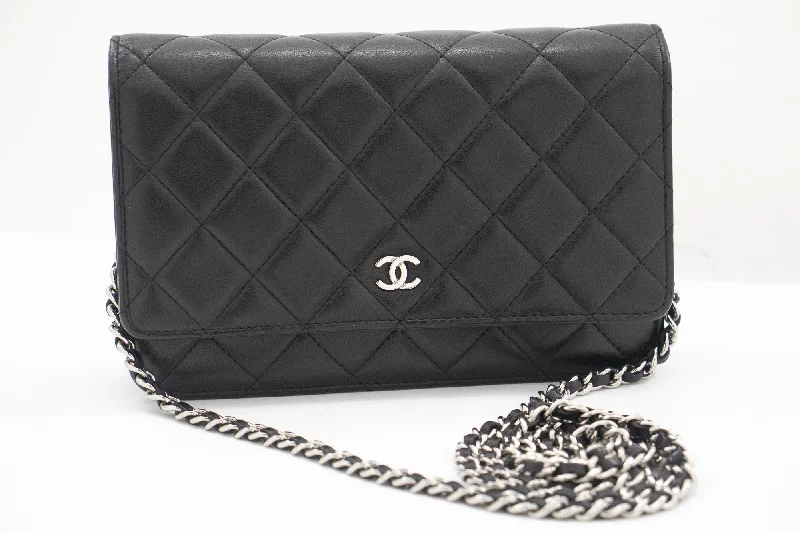 Chanel New Arrival Handbag with Gold HardwareCHANEL Black Classic Wallet On Chain WOC Shoulder Bag Lambskin j35