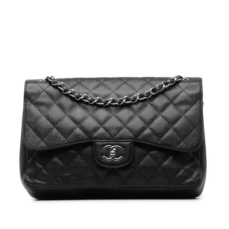 Chanel Small Crossbody Bag for TravelChanel CC Caviar Jumbo Classic Double Flap Bag  Leather Shoulder Bag in Good condition