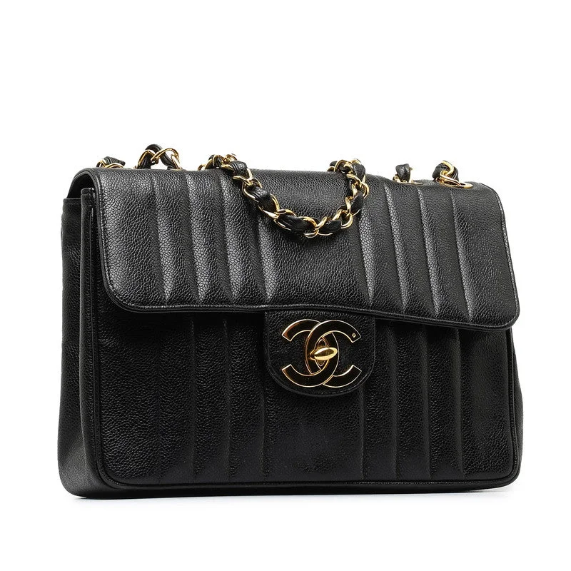 Chanel Classic Flap Bag for Evening PartyChanel CC Caviar Vertical Quilted Single Flap Bag Leather Shoulder Bag in Good condition