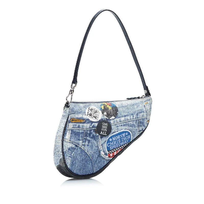 Fashion - forward Christian Dior tote bags for the modern womanDior Speedway Denim Mini Saddle (AbXXMQ)