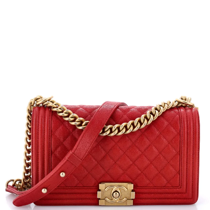 Christian Dior handbags with a removable shoulder strap for versatilityBoy Flap Bag Quilted Caviar Old Medium