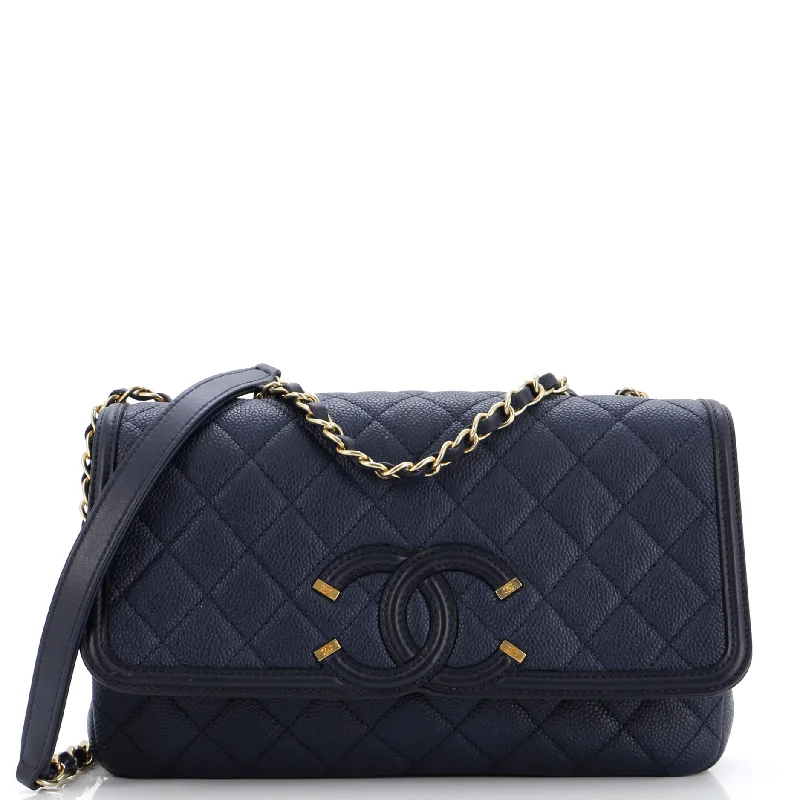 Christian Dior tote bags with a double - handle and shoulder - strap optionFiligree Flap Bag Quilted Caviar Medium