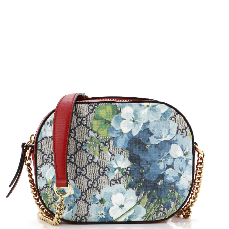 Trendsetting Christian Dior crossbody bags with a colorful strapChain Crossbody Bag Blooms Print GG Coated Canvas Mini