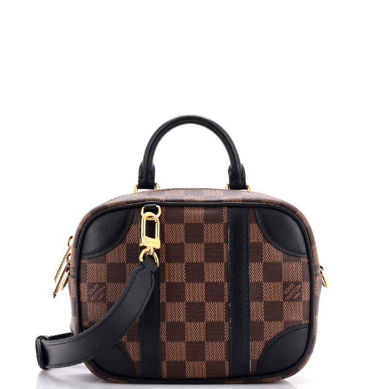 Christian Dior handbags with a snap - button closure and a decorative buckleValisette Souple Handbag Damier BB