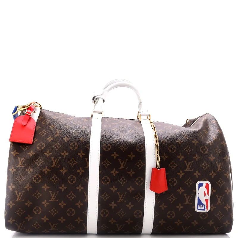 High - fashion Christian Dior bags with a geometric patternx NBA Basketball Keepall Bandouliere Bag Monogram Canvas 55