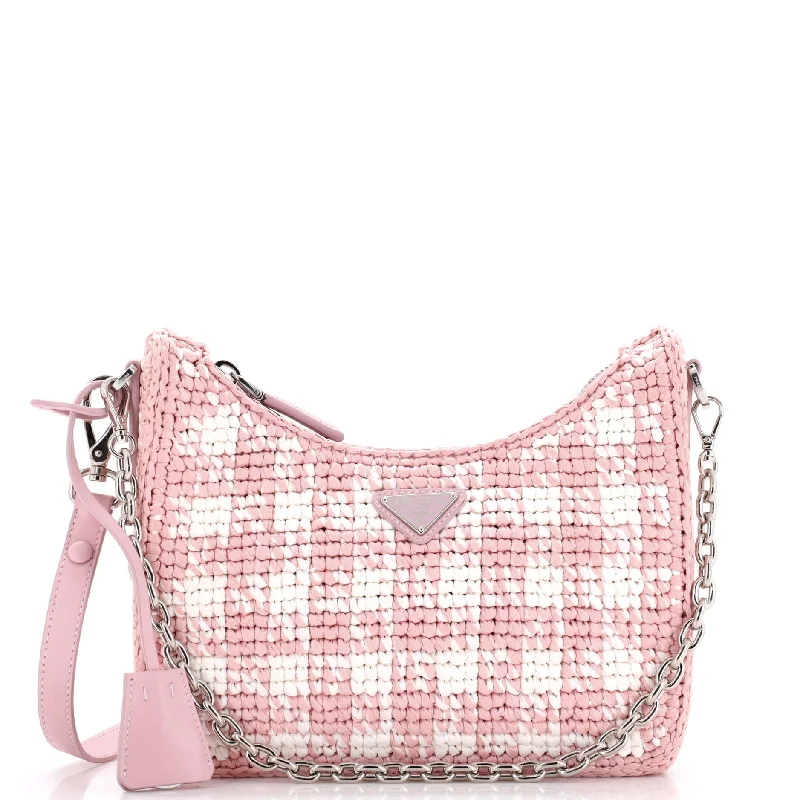 Christian Dior crossbody bags with a front - flap pocket for easy accessRe-Edition Shoulder Bag Crochet Raffia Mini